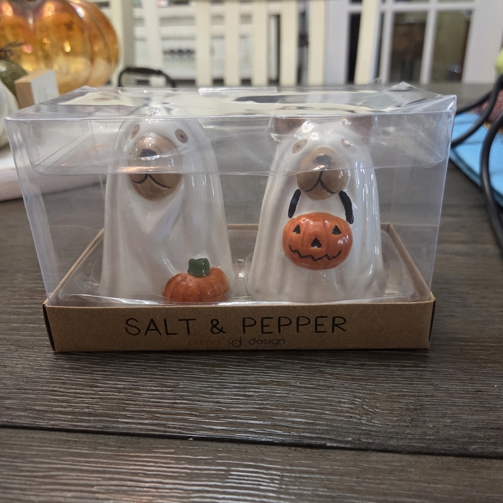 Halloween Dog Salt and Pepper Shakers